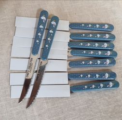 1980s Goose Motif Steak Knife Set