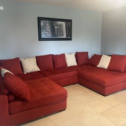 Large Red Sectional 