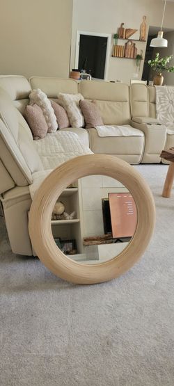 Large rattan mirror