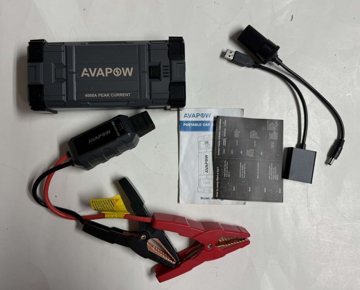 AVAPOW A58 Car Jump Starter 4000A Peak 27800mAh Power Pack