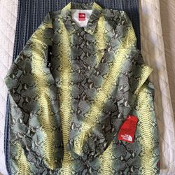 Supreme The North Face Snakeskin Taped Seam Coaches Jacket 