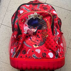 Miraculous ladybug rolling backpack
