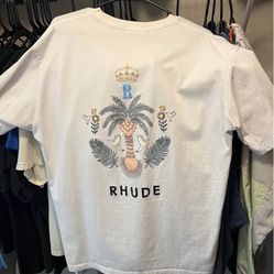 rhude white tee