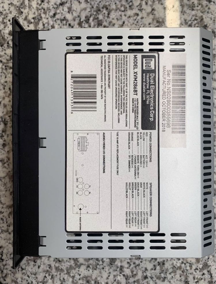 Dual Electronics XVM286BT Digital Multimedia Receiver/Back up Camera