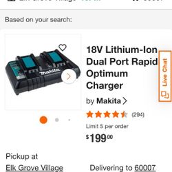 Makita 18v  Dual Charger 