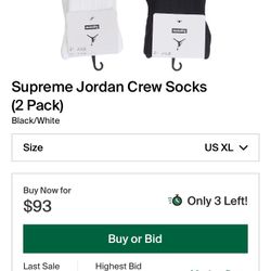 Supreme Jordan Crew Socks 