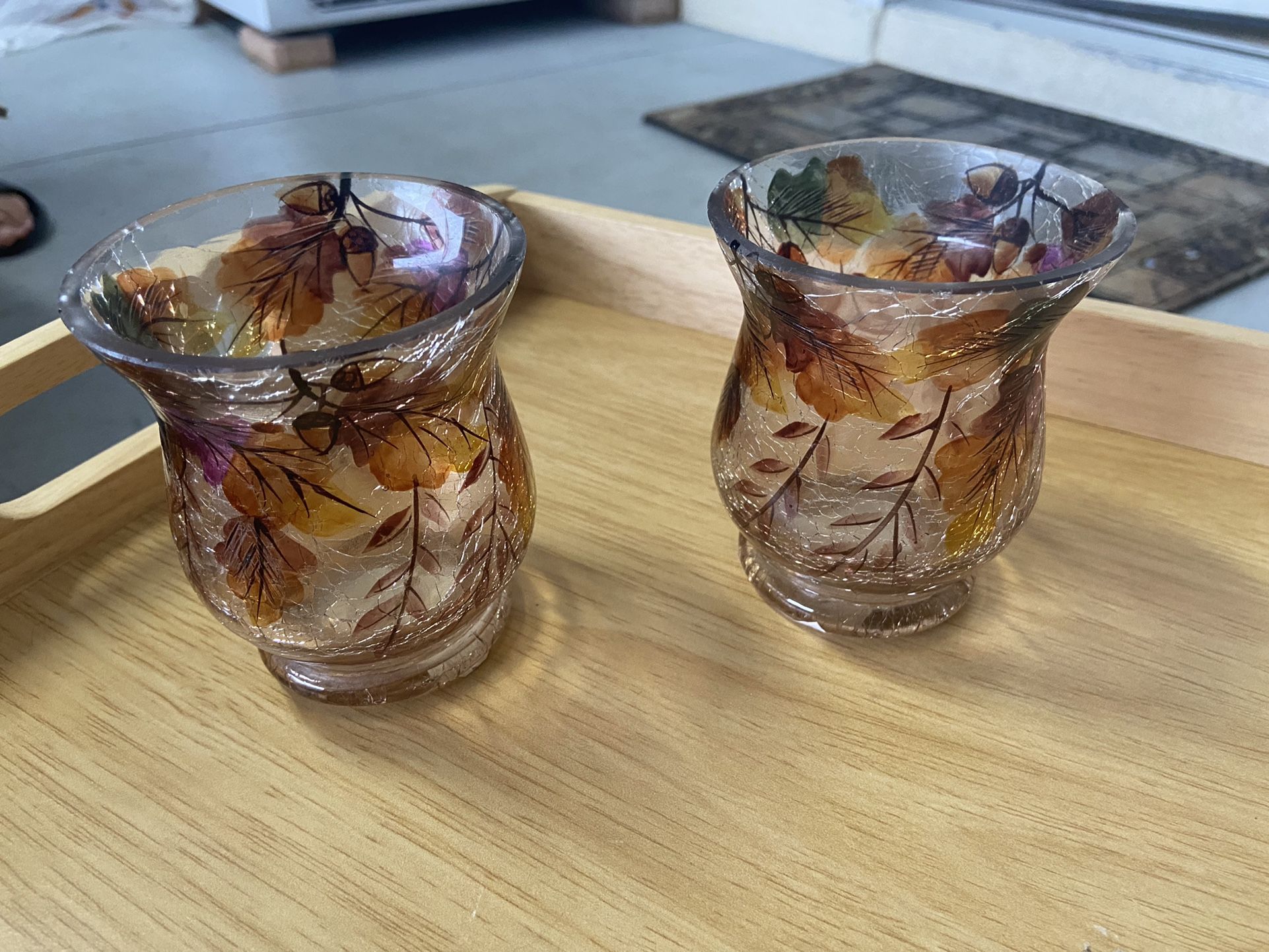 Candle Holders Decorative Centerpieces X 2
