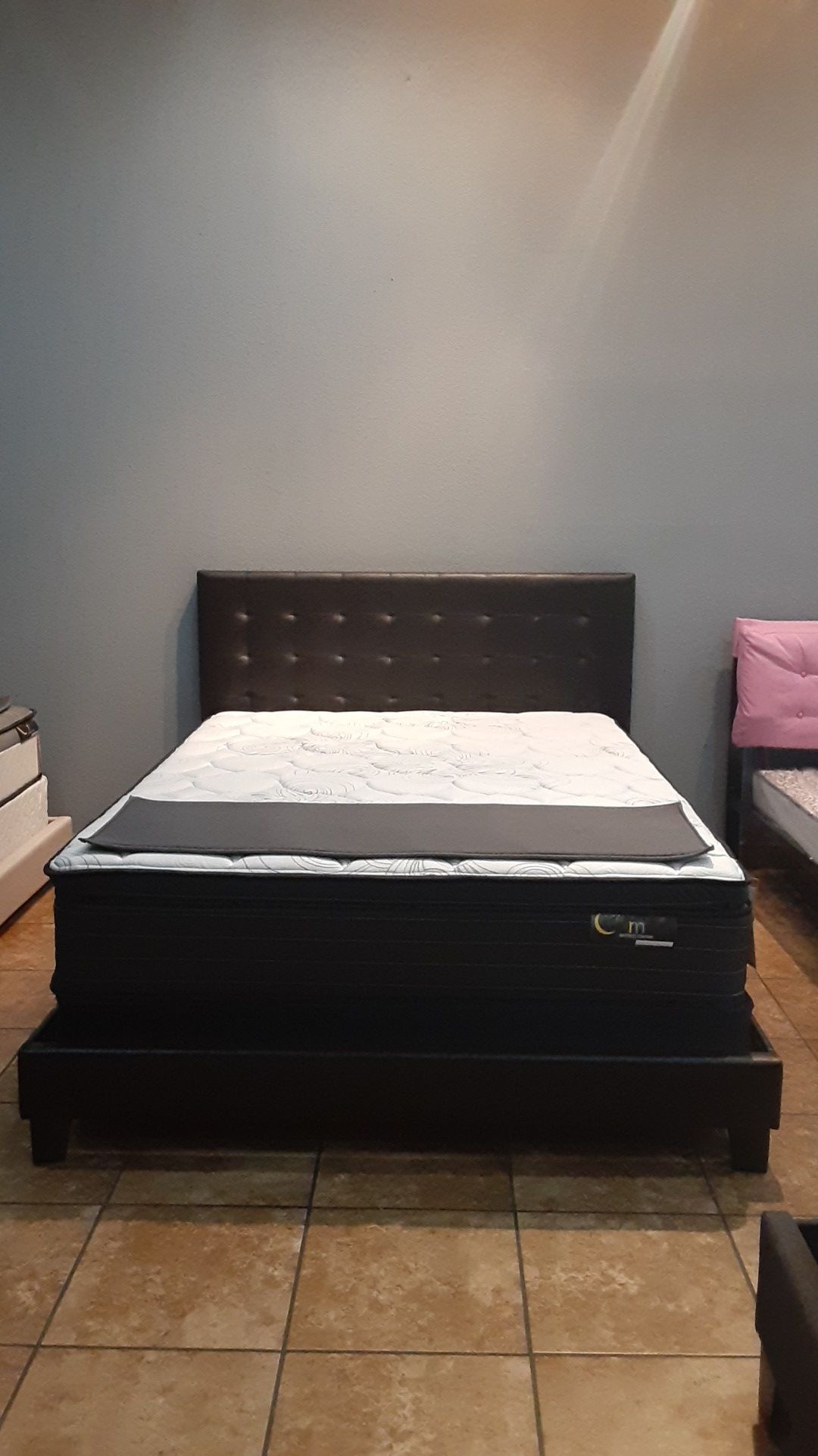 Queen bed with mattress included