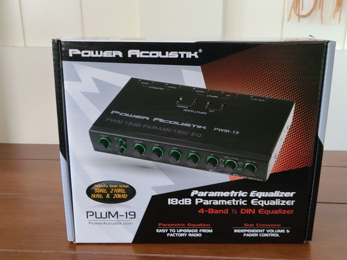 Power Acoustik PWM-19 4-Band Parametric EQ with Subwoofer Control and Pulse Width Modulated Power Supply