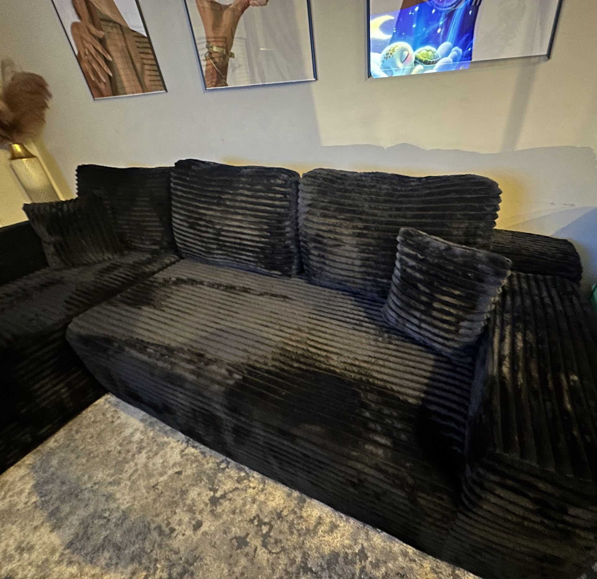 BRAND NEW BLACK COUCH