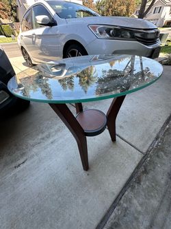 Glass end table