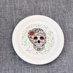 7” Plate – Sugar Skull Design
