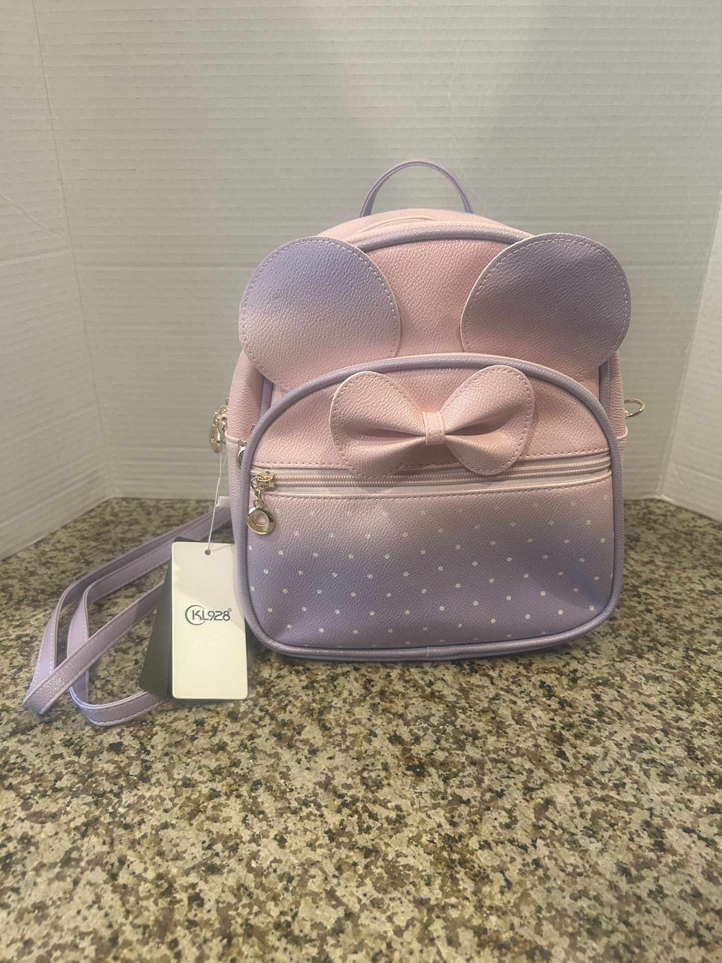 Minnie Mouse Backpack/ Purse Pink And Purple