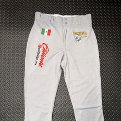 Men’s Baseball Pants Size Medium Liga De Mexico Sponsors 