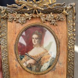 Antique Hand Painted Portrait 