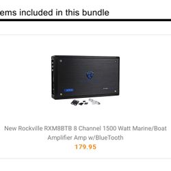 Rockville 8 Channel 1500 Watt Amp