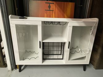 Bar Stand With Cabinets And Wine Glass Holders