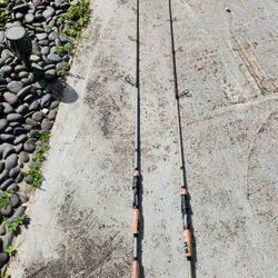 Two Ozark Trail OTX Spinning Fishing Rod, 7 ft