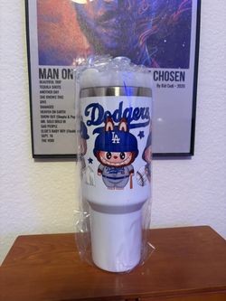 Labubu Dodgers Water Bottle Tumbler