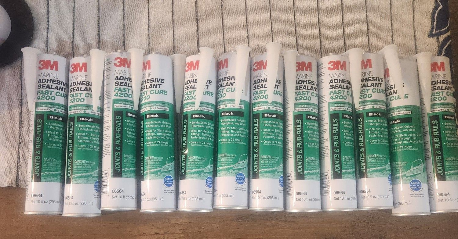 3M MARINES ADHESIVE SEALANT FAST CURE 4200 (BLACK)...10 FL Oz EACH 12 PK