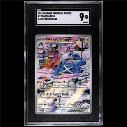 2024 Pokemon - Metagross 178/162 Temporal Forces Illustration Rare SGC Mint 9