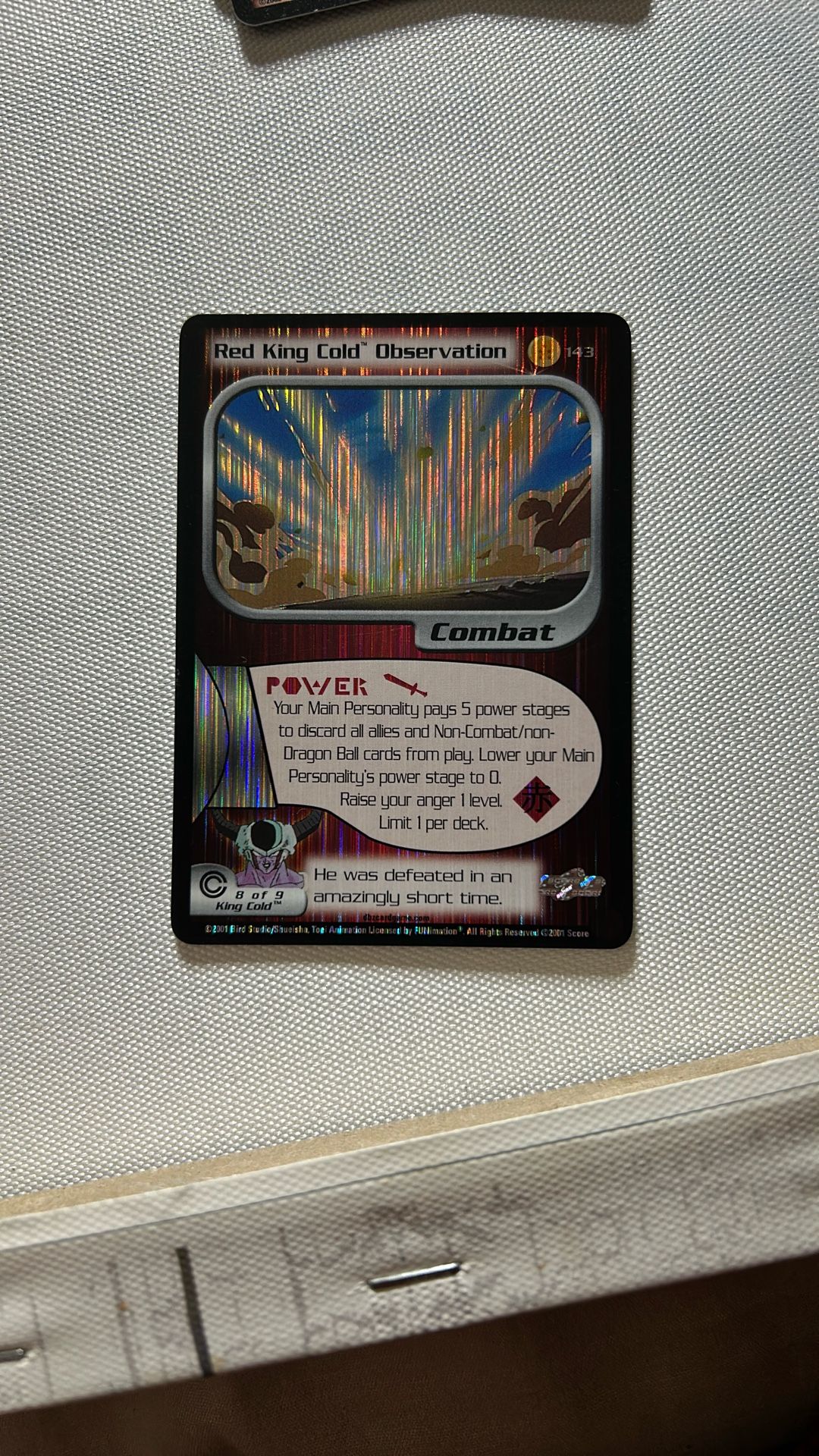 Red King Cold Observation Dragon Ball, Z Trading Card
