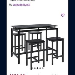 Bar Stool And Table Set