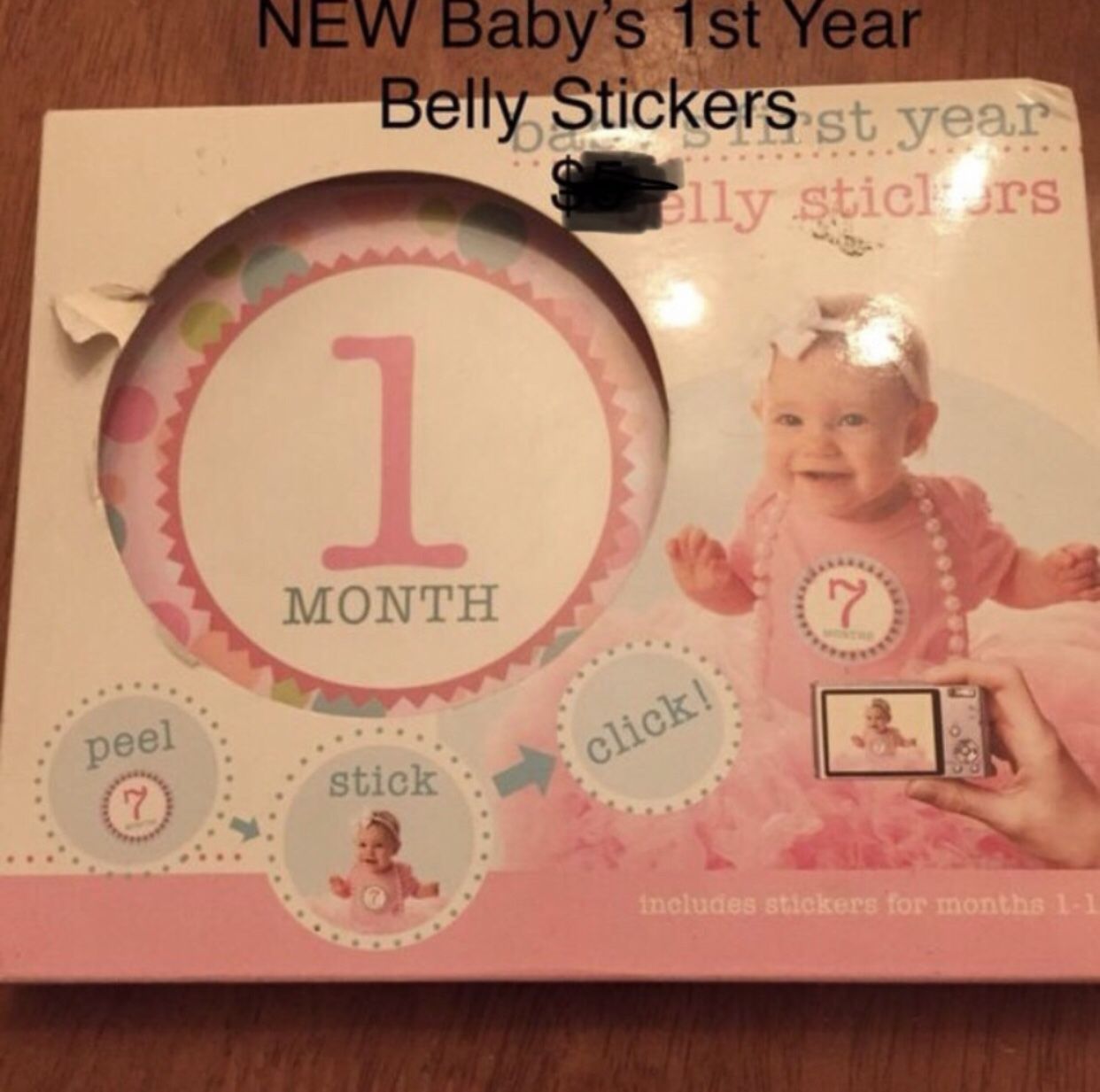 NWT Baby’s 1st Yr Monthly Photo Decals Props