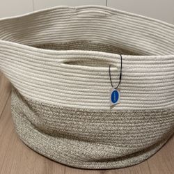 Casaphoria XXL Cotton Rope Basket - 21.7" x 21.7" x 13.8"