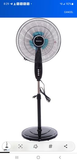 🌬️ COSTWAY 16" Oscillating Pedestal Fan with Remote – Brand New