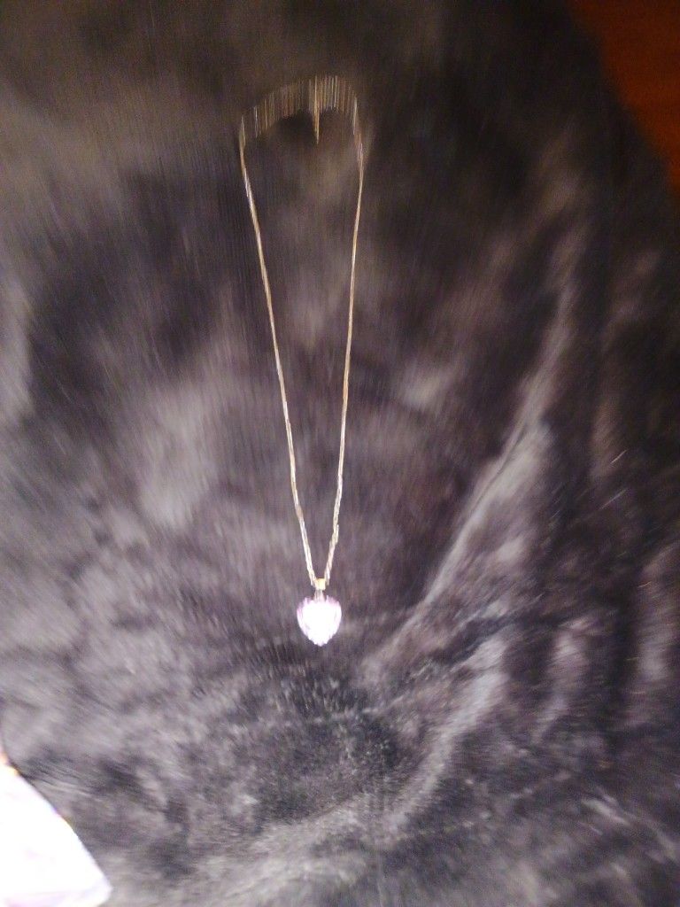 Opal heart neacklace