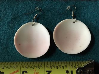 Pink murex shell earrings, rare