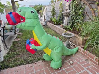 Inflate Christmas Dino. About 4 Feet Tall.