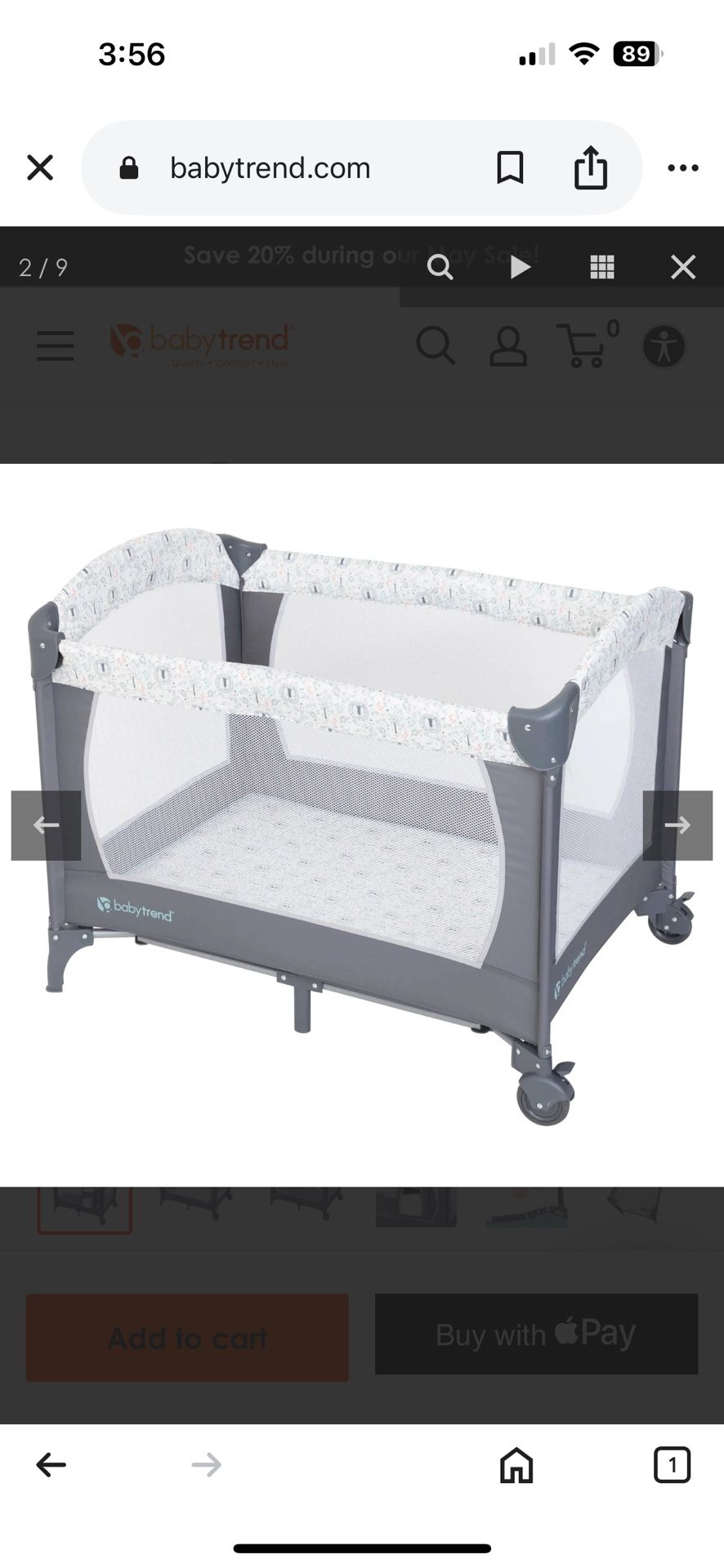 Baby Trend EZ Rest Deluxe Nursery Center playard
