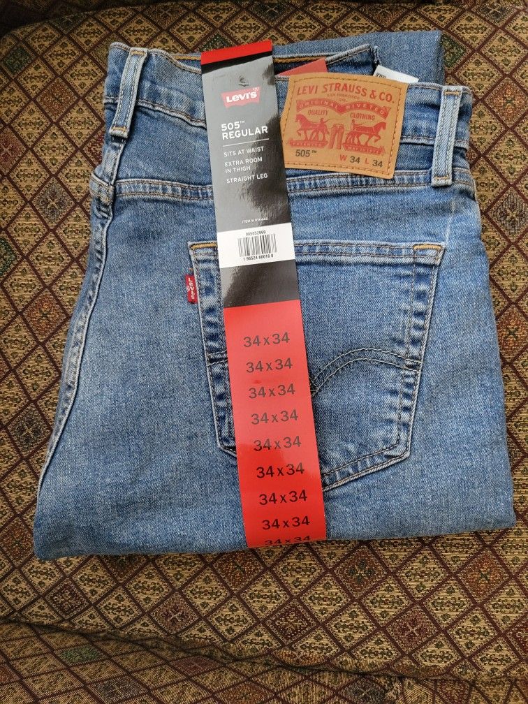 Levi's 505 Regular, 34x34, New.