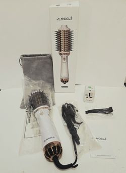  Hairbrush Dryer White Gold Plavogue PV22  New Open Box  - Secadora De Pelo En Cepillo 
