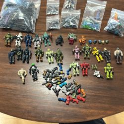 Halo Minifigure Lot Weapons And Parts 15 + Figures 