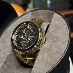 Seiko PERPETUAL SOLAR  Watch And Auto Time Set With Atomic Watch!