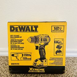 DEWALT XTREME 12-volt Max 3/8-in Brushless Cordless Drill (2-Batteries Included, Charger Included and Soft Bag included)