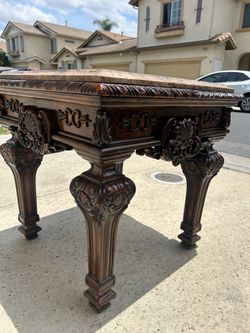 Andrew 28 in L cherry Marble -Top Square End Table