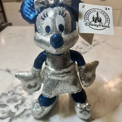 Disney Parks 60th Anniversary Sequin Minnie Mouse plush
