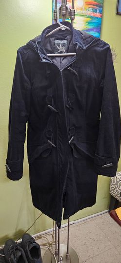 I. Spiewak & Sons Navy Blue Winter Parka Coat – Faux Fur Hood