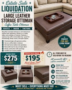 Large Storage Ottoman Coffee Table