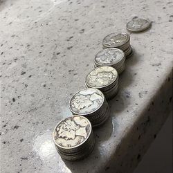 Roll Of Mercury Dimes 