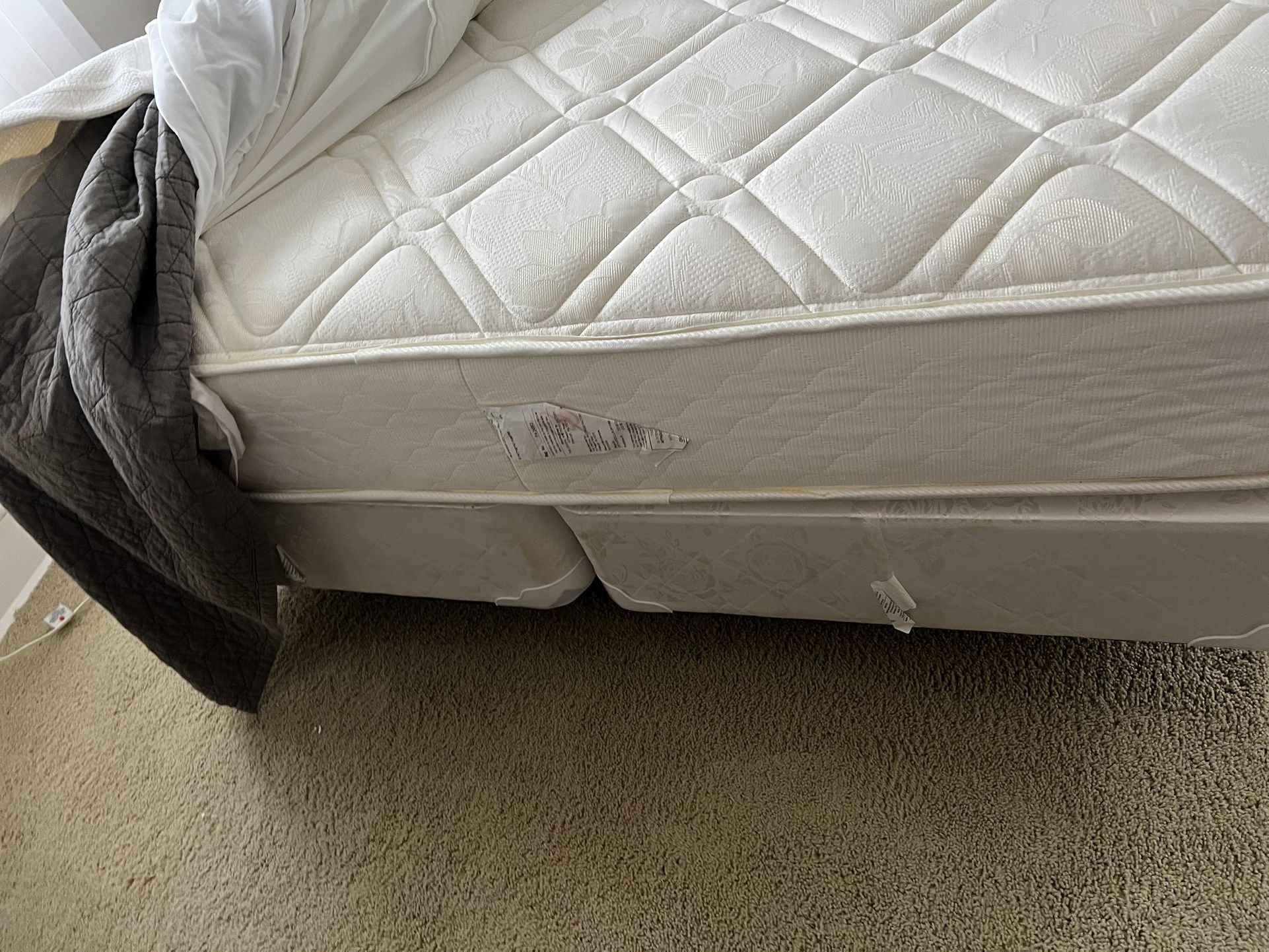 Queen Bed With Mattress And Split Box Springs 