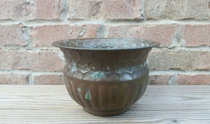 Vintage Small Brass Planter