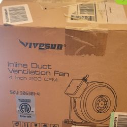 VIVOSUN 4in 203 CFM Inline Duct Fan Grow Tent Ventilation 