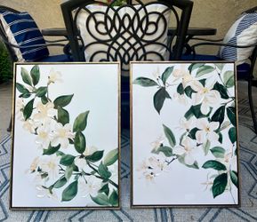 Floral Canvas Wall Art Set of 2