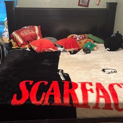 King Size Bed With Wood Box Frame Free 