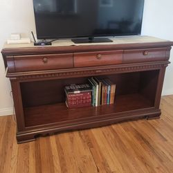 Solid Oak Wood TV Stand Breakfast Buffet